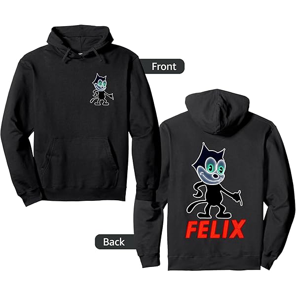 Amazon.com: Felix The Cat Glowing Zip Hoodie : Clothing, Shoes